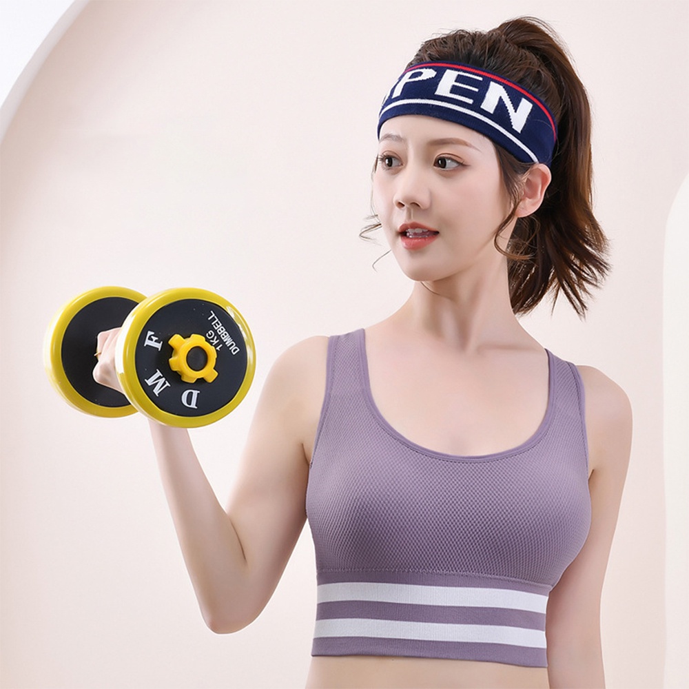 Áo Lót Thể Thao Tank Top Cotton Co Giãn Thoáng Khí Kẻ Sọc Tích Hợp Giá Đỡ Có Đệm Ngực Tháo Rời Được Thời Trang Đẹp Mắt