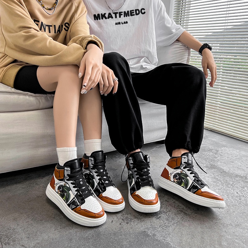 Giày Thể Thao Cổ Cao Thoải Mái In Họa Tiết Hoạt Hình Naruto Sasuke Thời Trang Cho Nam