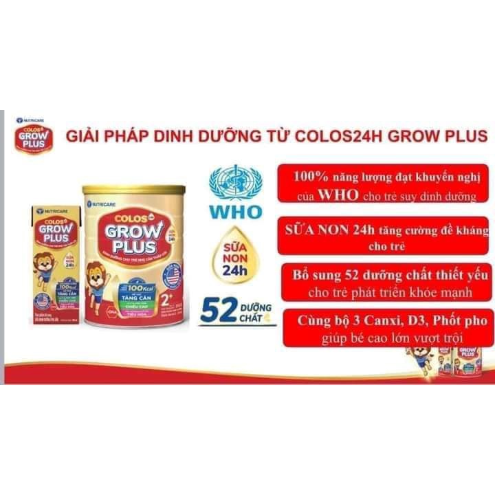 LON SỮA COLOS 24h GROW PLUS NUTRICARE.SỮA COLOS 24h GROW PLUS