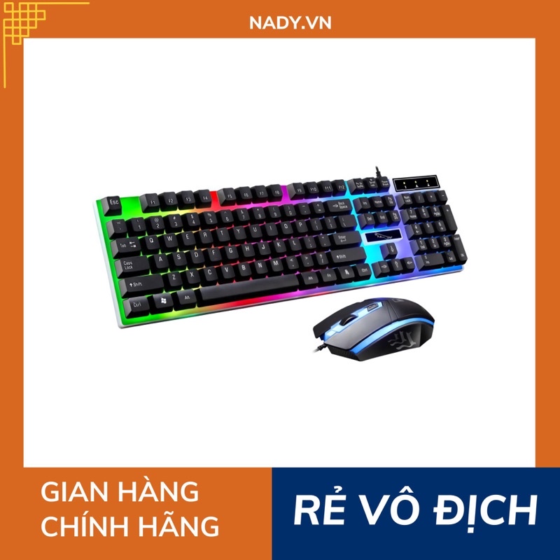 Bàn phím gamingg hệ thống đèn LED 7 màu kiểu dáng hiện đại đẹp mắt có cổng USB
