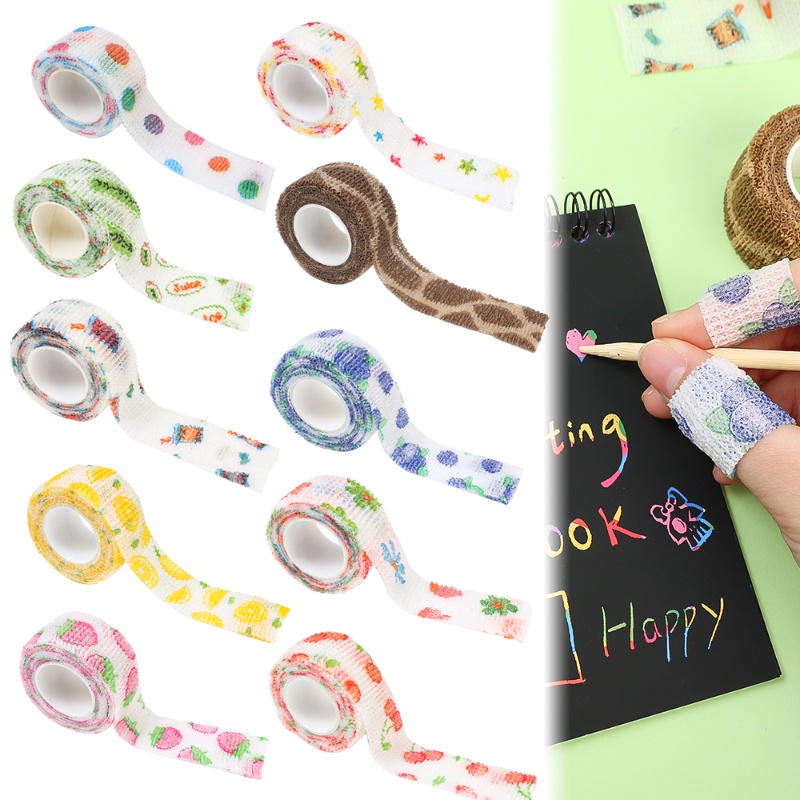 1 Cuộn Băng Quấn Y Tế Co Giãn In Họa Tiết Dễ Thương Dài 4.5m