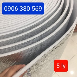 2mét × 1mét ( 5 ly / 5mm ) Xốp bạc cách nhiệt đóng gói hàng lạnh vận chuyển pe xốp giữ nhiệt chống nắng nóng chóng thấm