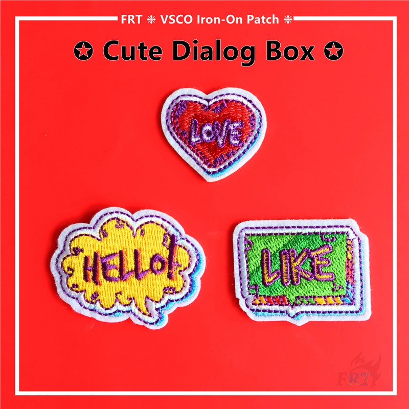 ☸ Hộp Quay Số Dễ Thương - Miếng Dán Ủi VSCO ☸ 1 Sticker Ủi Thêu Hình Huy Hiệu