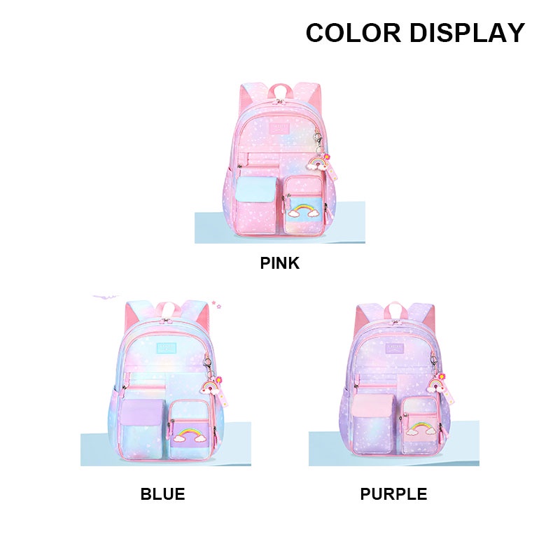 Bololo Ba Lô Công Chúa Dễ Thương Trọng Lượng Nhẹ Mở Bên Hông Tủ Lạnh Cho Học Sinh Nữ Mới