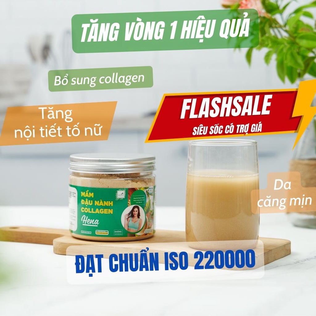 Mầm Đậu Nành Tăng Vòng 1 HENA 200G Giúp Tăng Vòng 1 An Toàn