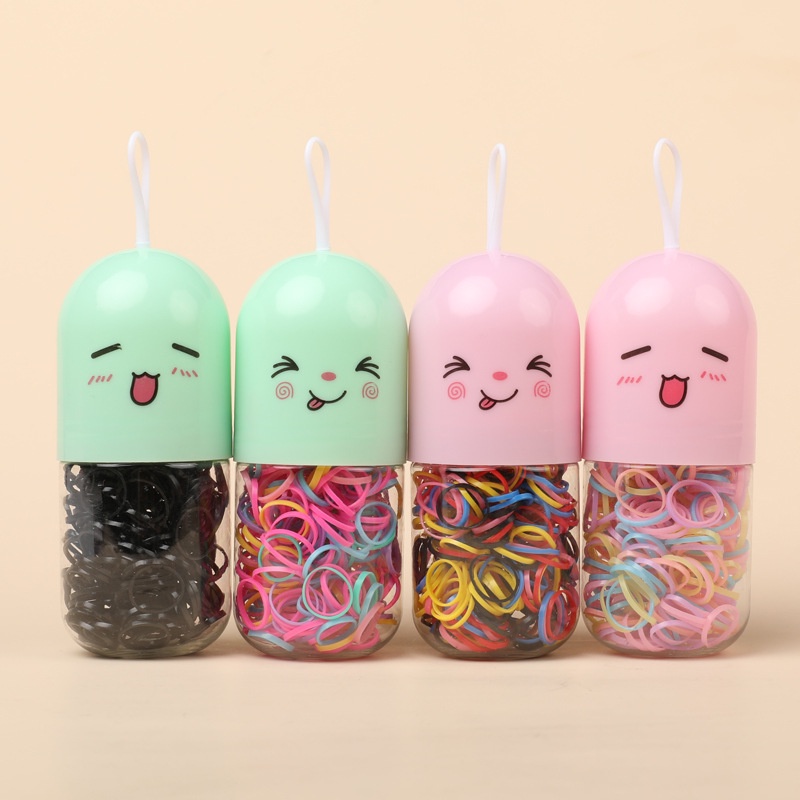 Set 1000 Dây Thun Buộc Tóc Dùng Một Lần Không Đau Dễ Thương Cho Bé