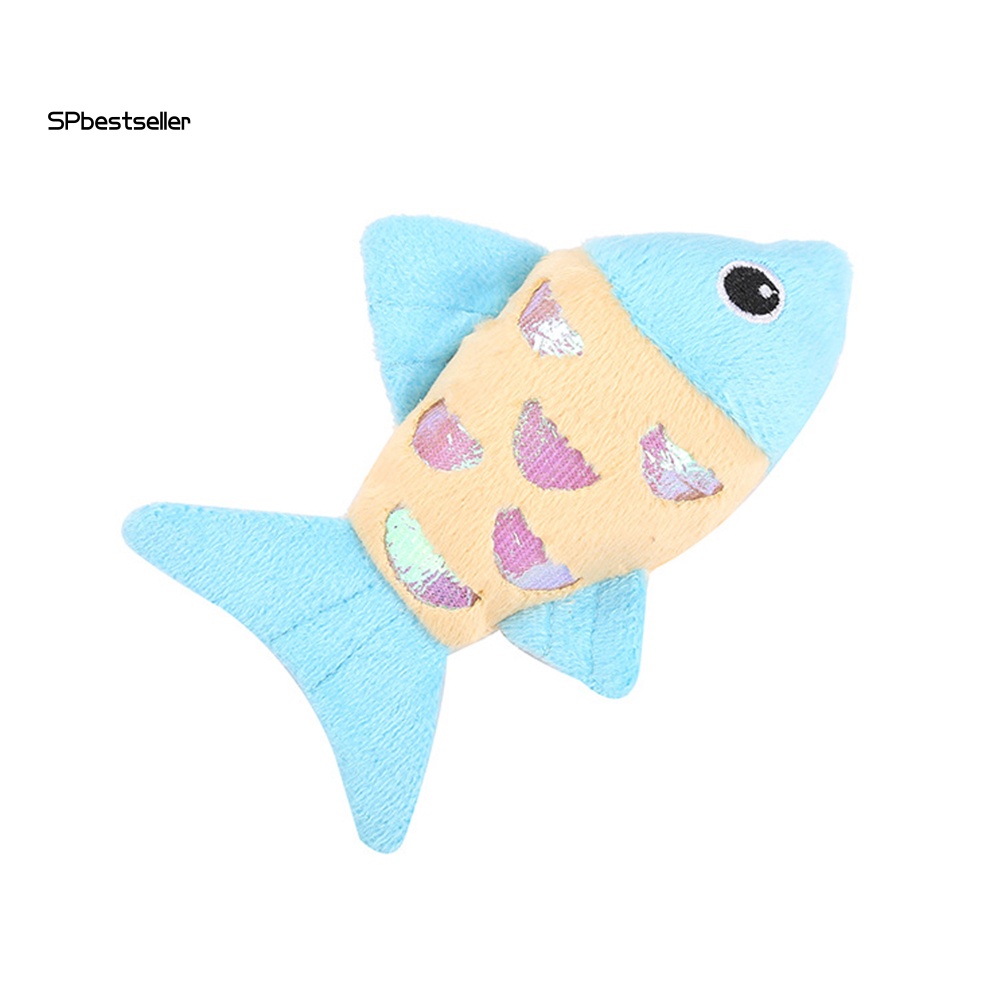 Đồ Chơi Cá Nhồi Bông Dễ Thương Có Catnip Chống Cắn Cho Mèo Cưng