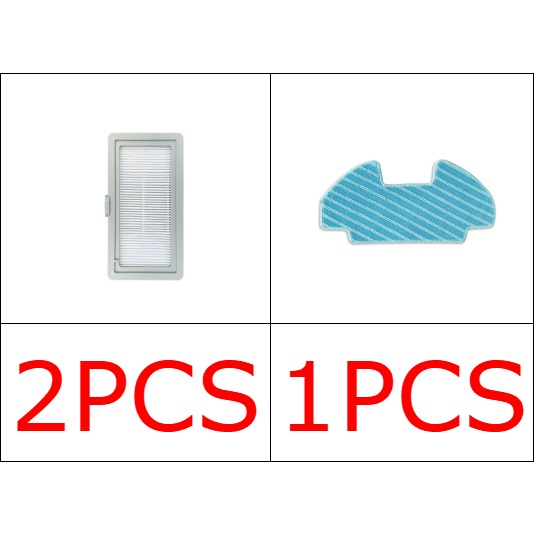 Samsung VR05R5050WK / Midea i5 Young / I9 EYE / K50 Chổi Lau Chính & Tấm Lọc Chổi Bên Cho