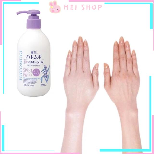 Sữa Dưỡng Thể Trắng Da Chống Nắng Chống Nắng Hatomugi 250ml nhật bản