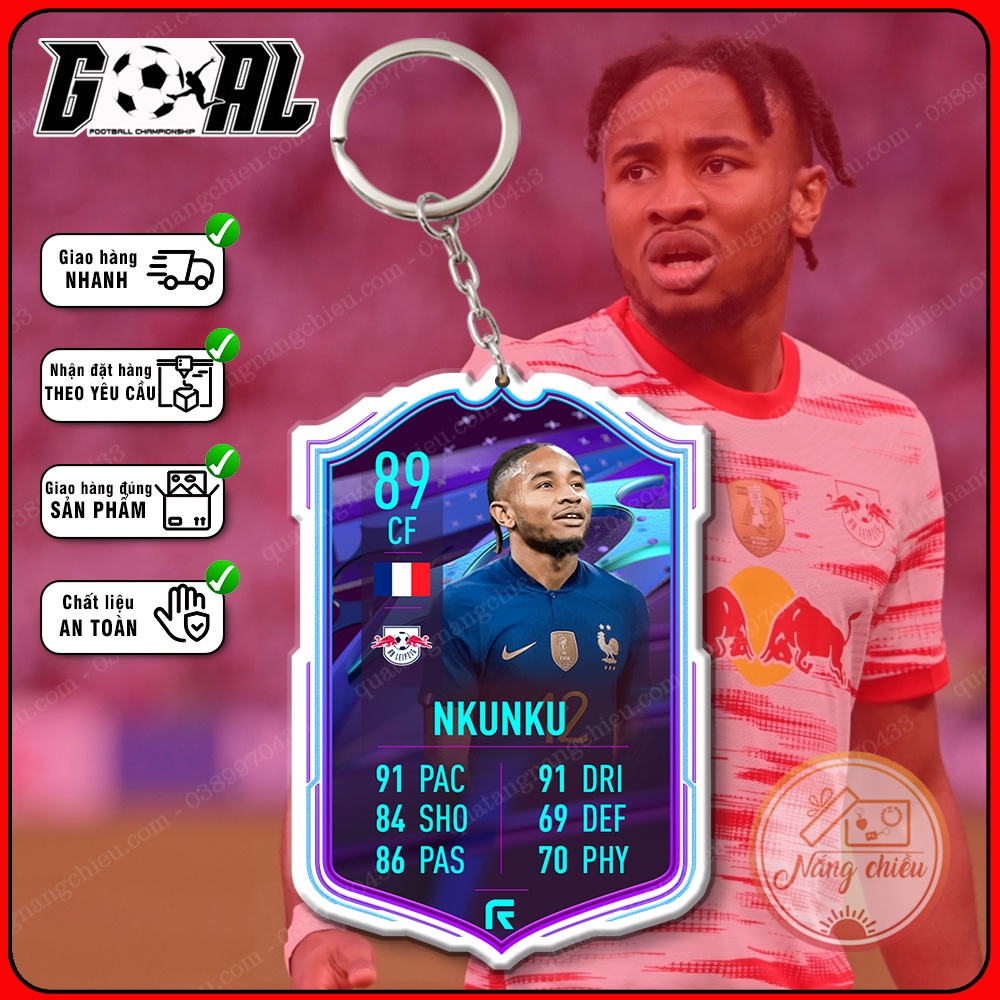 Tiền đạo Christopher Nkunku - Thẻ bóng đá Icon huyền thoại - cầu thủ được yêu thích CLB Leipzig[5713-5724]