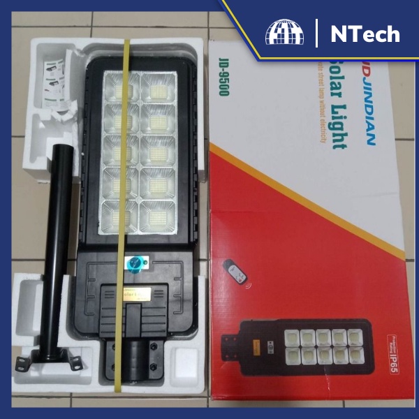 Đèn năng lượng mặt trời Jindian- Đèn đường NLMT  Công suất 500W-Khung ABS- Chip Led "SMD" - BH 02 Năm