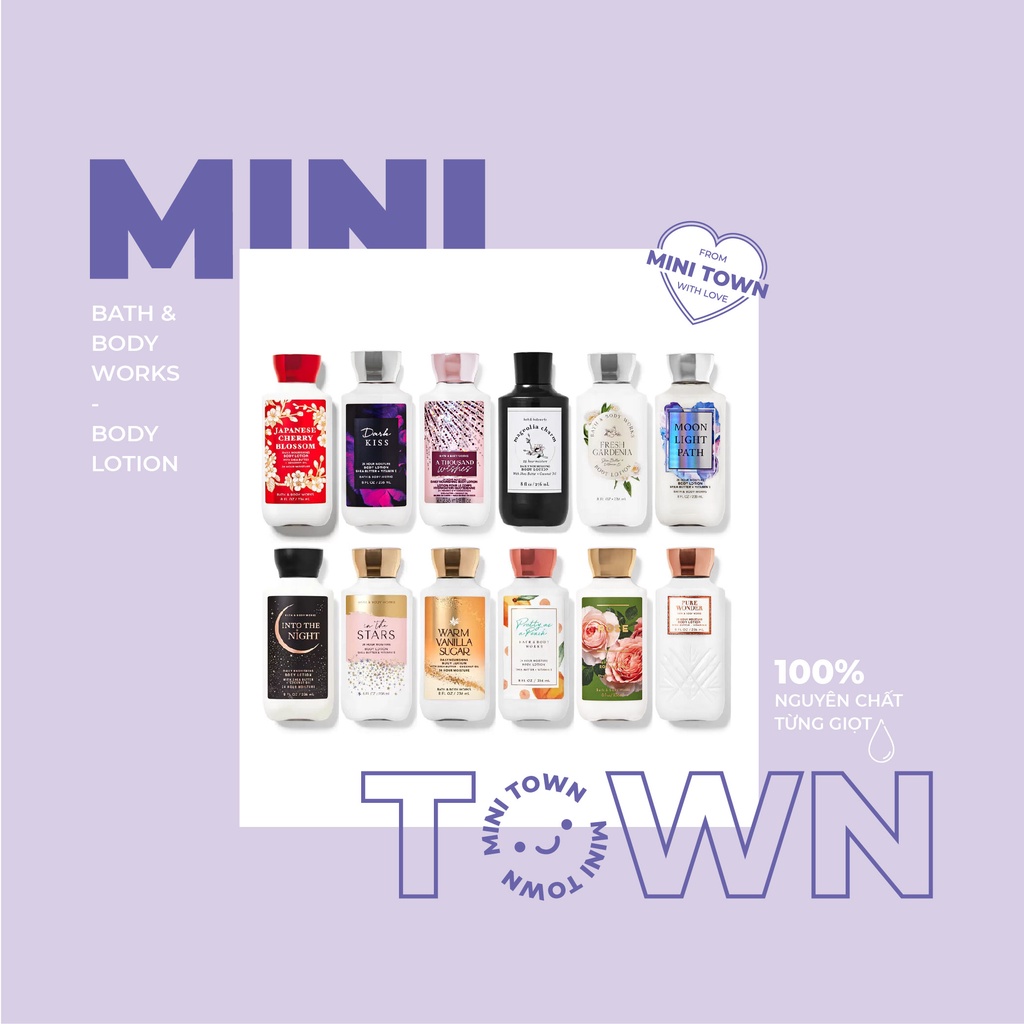 Sữa dưỡng thể Kem Dưỡng Body Lotion Body Cream Bath & Body Works lưu hương mịn da
