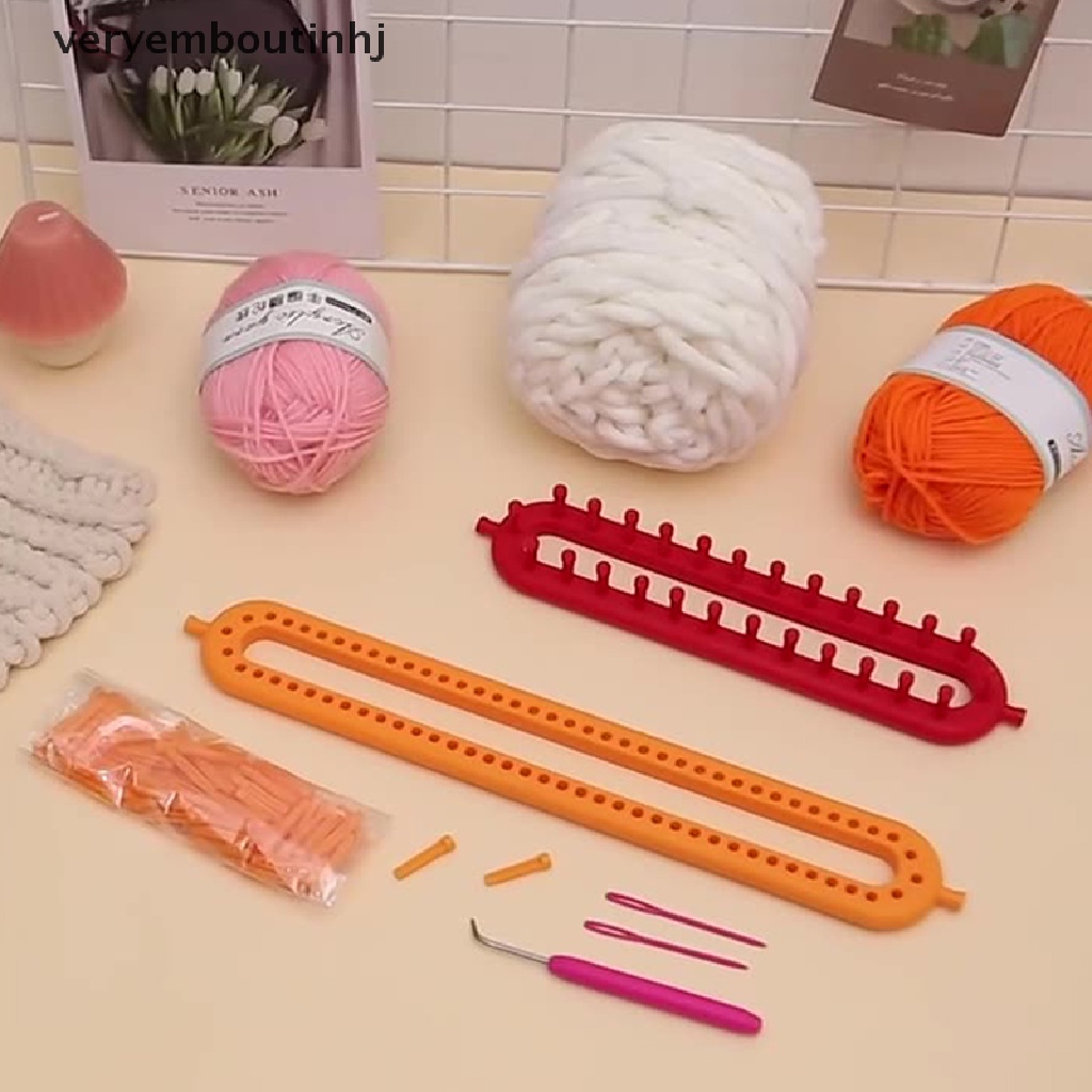 1 Bộ Dụng Cụ Đan Khăn Choàng / Nón / Đan Len Thủ Công Hình Tròn / Chữ Nhật DIY