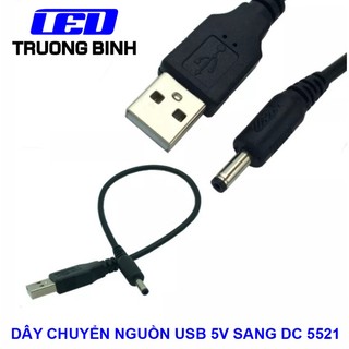 Dây chuyển từ cổng usb sang dc5521 cho nguồn dc 5v