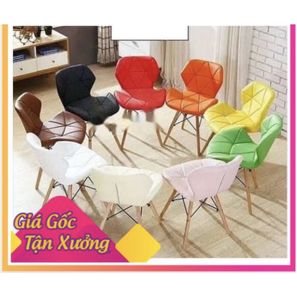 Ghế Eames bọc nệm tam giác chân gỗ