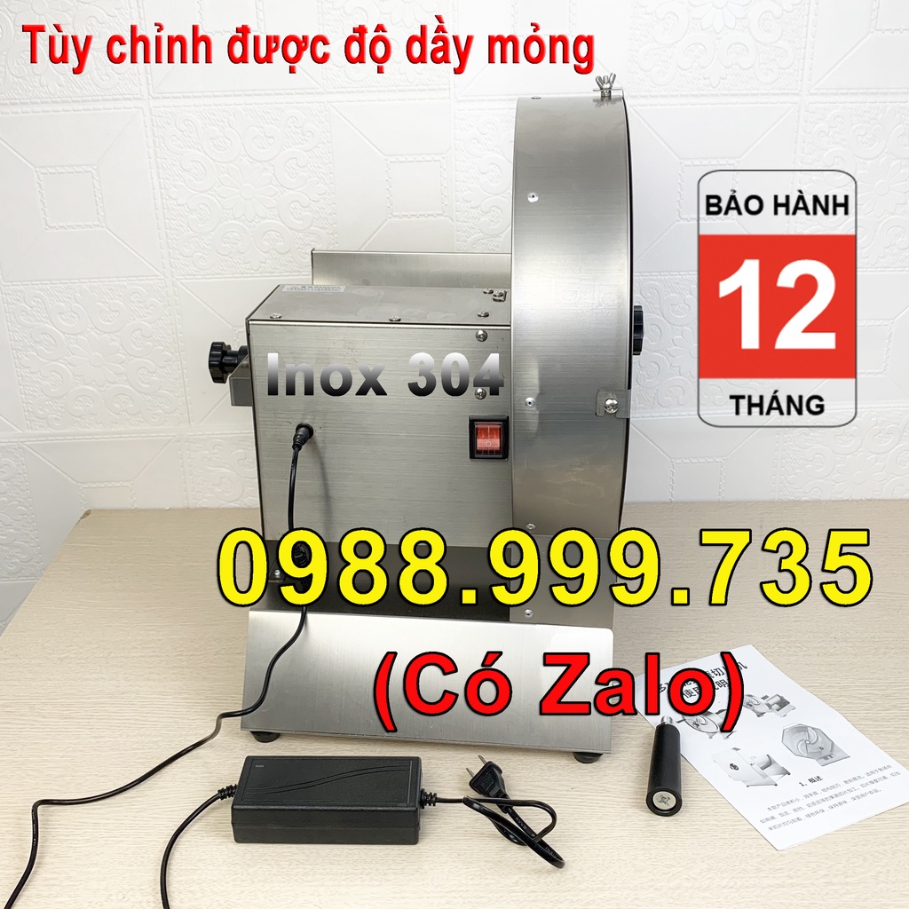 Máy thái lát Cam, quýt, xoài, củ quả có điều chỉnh độ mỏng dầy.