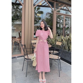 -ĐẦM MAXY TAY PHỒNG KHOÉT EO XINH XẮN