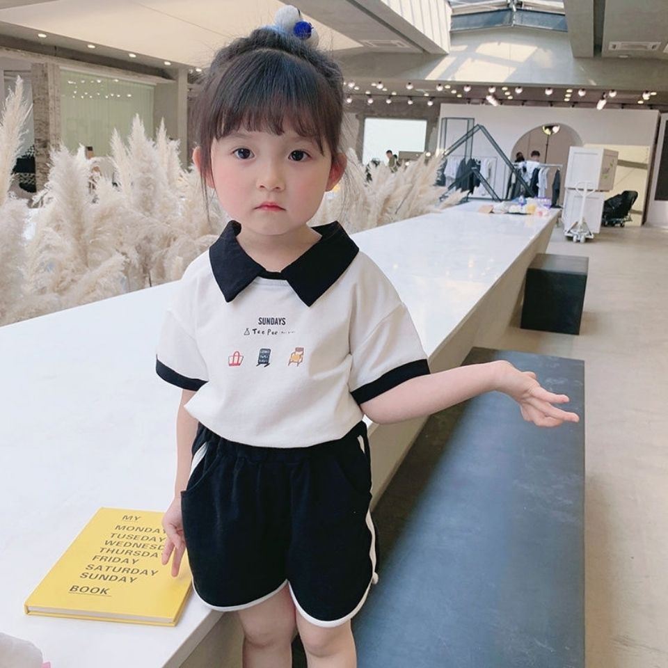 Set Áo Thun Ngắn Tay Và Quần Short Thể Thao Mùa Hè Hàn Quốc Mới Cho Nữ