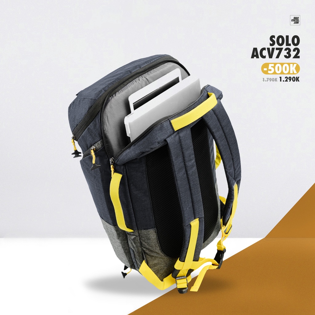 Balo Laptop/ Balo Du Lịch Thể Thao Có Ngăn Đựng Giày, Ngăn Chống Sốc Laptop 17.3” Solo Velocity Max 17.3” (ACV732)