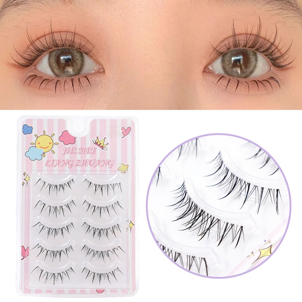 Hộp 5 Cặp Lông Mi Giả 3D Hóa Trang Quỷ Nhỏ Cho Nữ