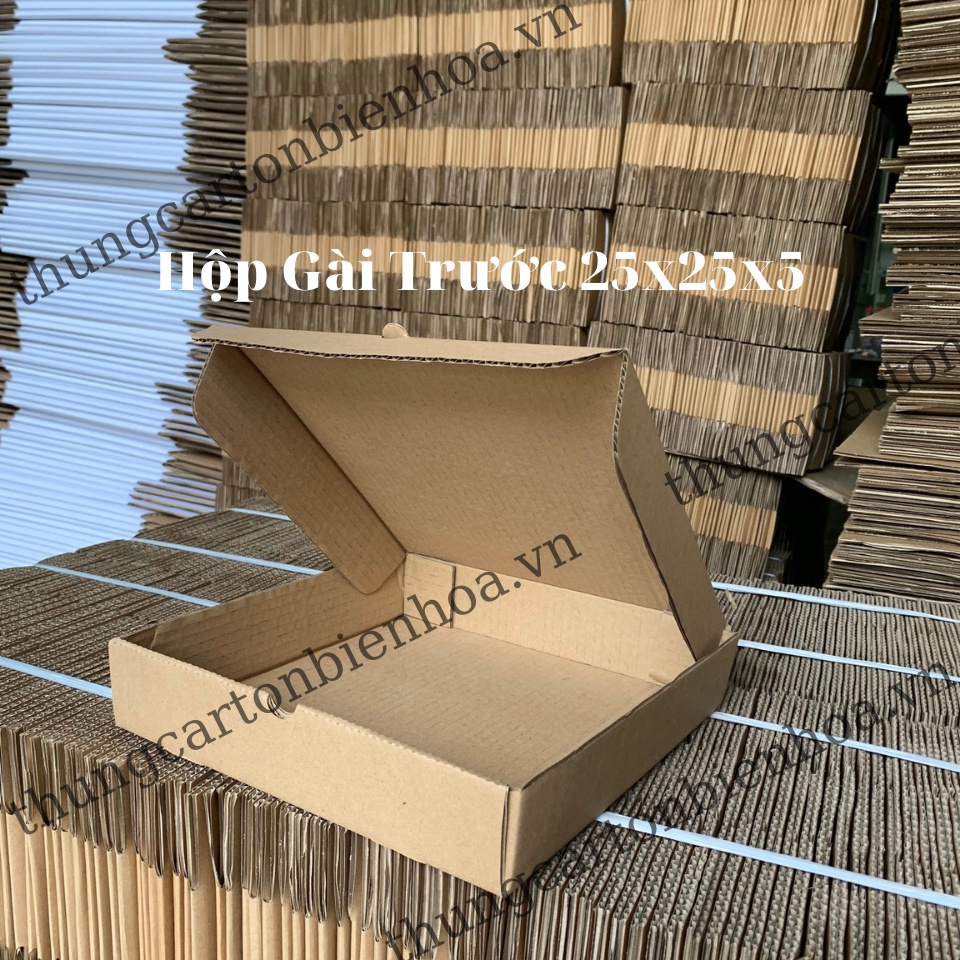 Hộp Nắp Gài 25x25x5 Hộp Carton Đóng Gói Hàng Hóa