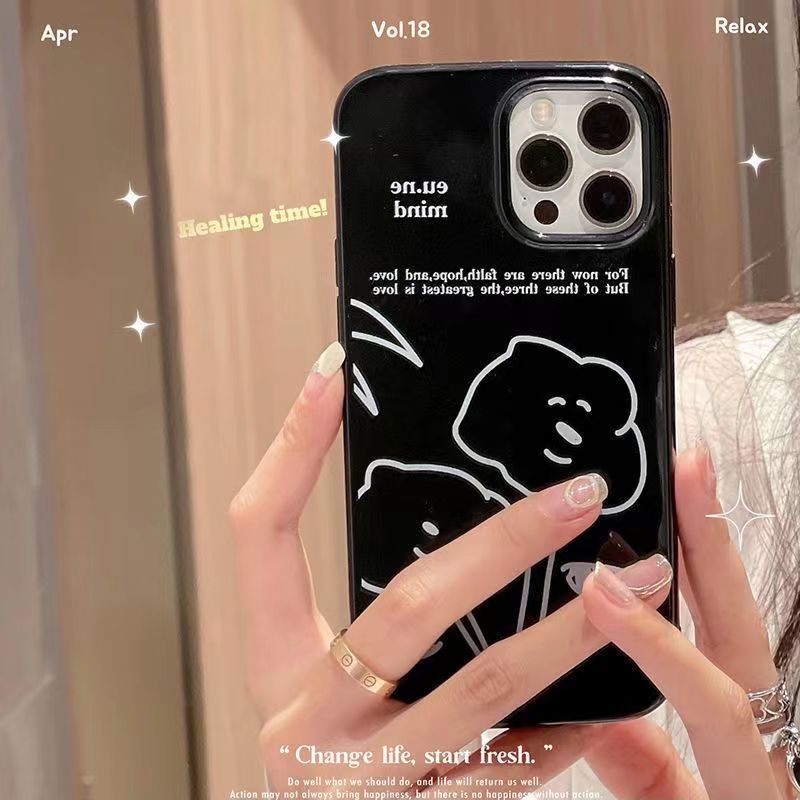 Ốp Điện Thoại TPU Bảo Vệ Bốn Góc Hình Hoa iPhone 14 14pro 14plus 13 13mini 13pro 13prm 12 7Plus 8Plus Xr XS 13 12mini Pro Max