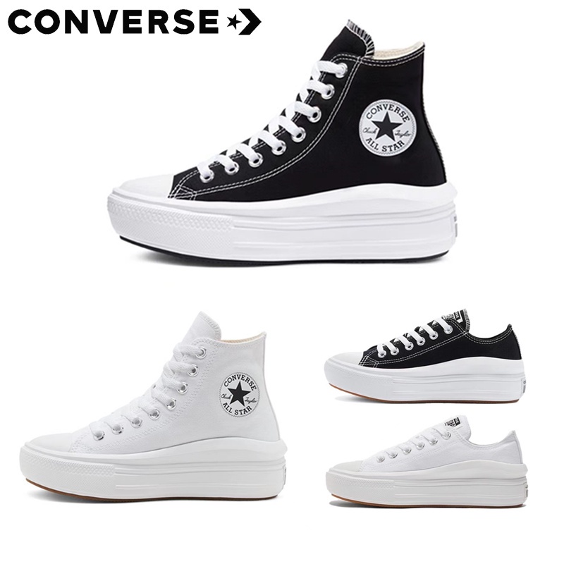 Giày Converse Vải canvas Cổ Cao Đế Dày Tăng Chiều Cao Có 4 Màu Lựa Chọn Thời Trang Mùa Hè Cho Nữ 21 568497