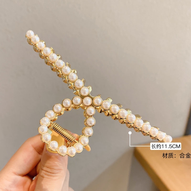 1 Kẹp Tóc Hình Cá Mập Bằng Kim Loại Phong Cách Pháp Cổ Điển Dành Cho Nữ