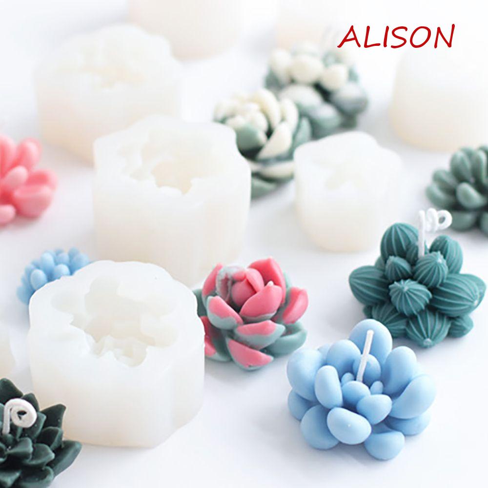 Khuôn Làm Nến Hình Chậu Cây Mọng Nước Bằng Nhựa Resin Dễ Thương DIY