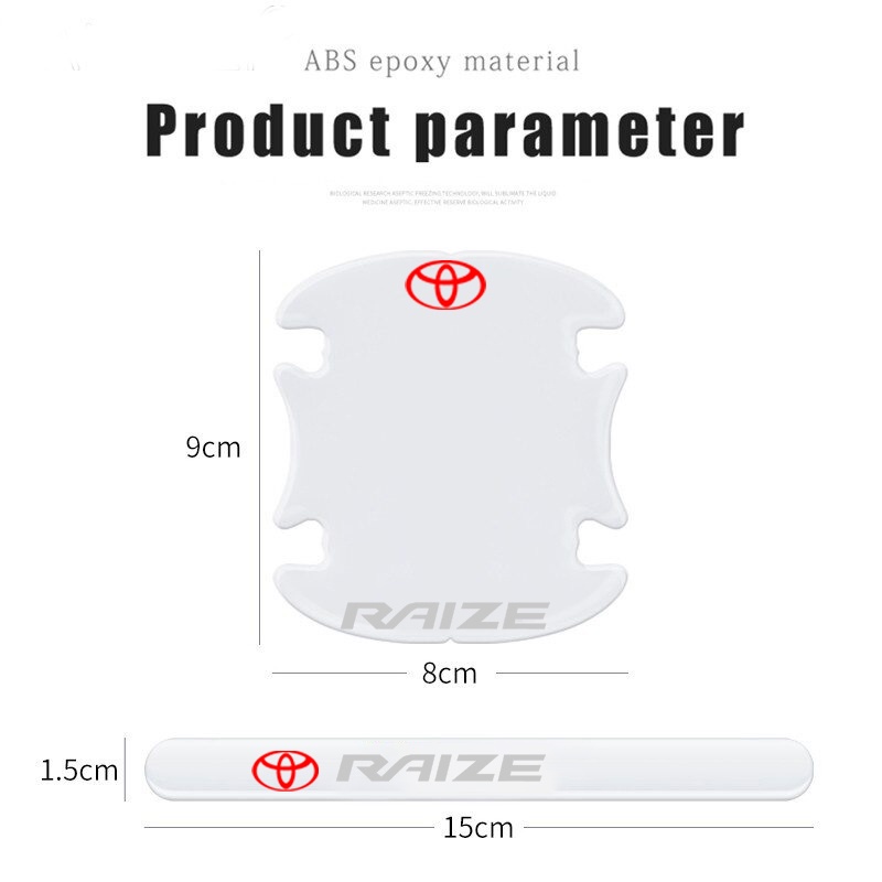 Miếng Dán Bảo Vệ Tay Nắm Cửa Trong Suốt Chống Trầy Xước Cho Xe Hơi Toyota Raize