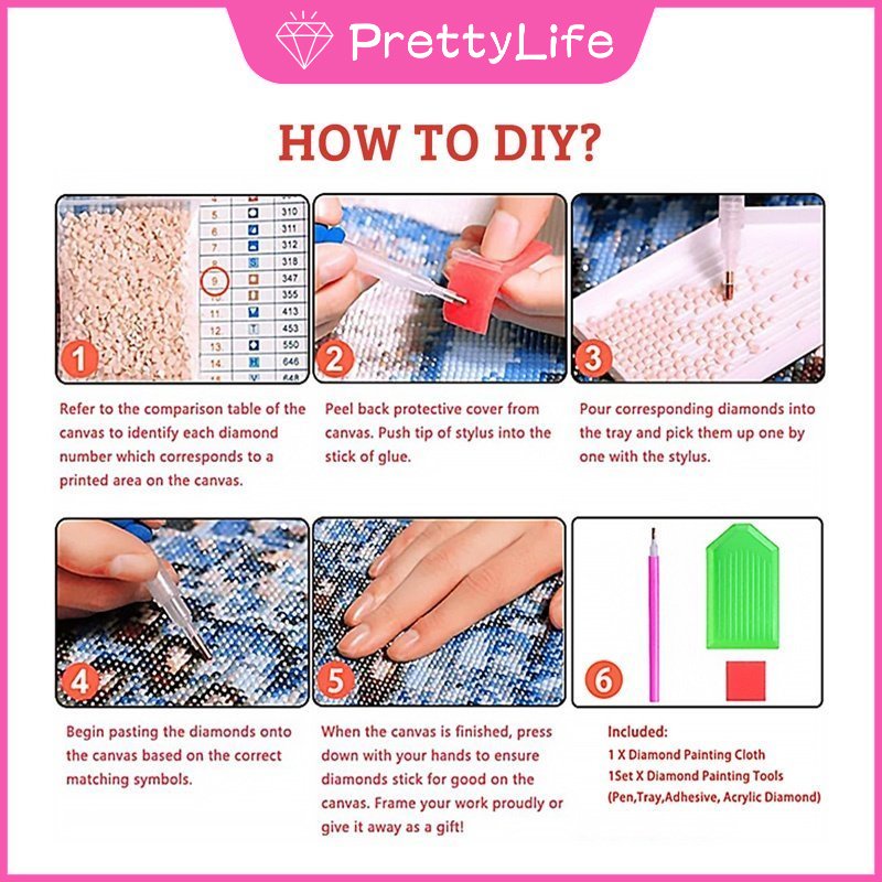 Bộ Tranh Đính Đá 5d Họa Tiết Phong Cảnh Độc Đáo Kích Thước 30x40CM DIY Dùng Trang Trí Nhà Cửa