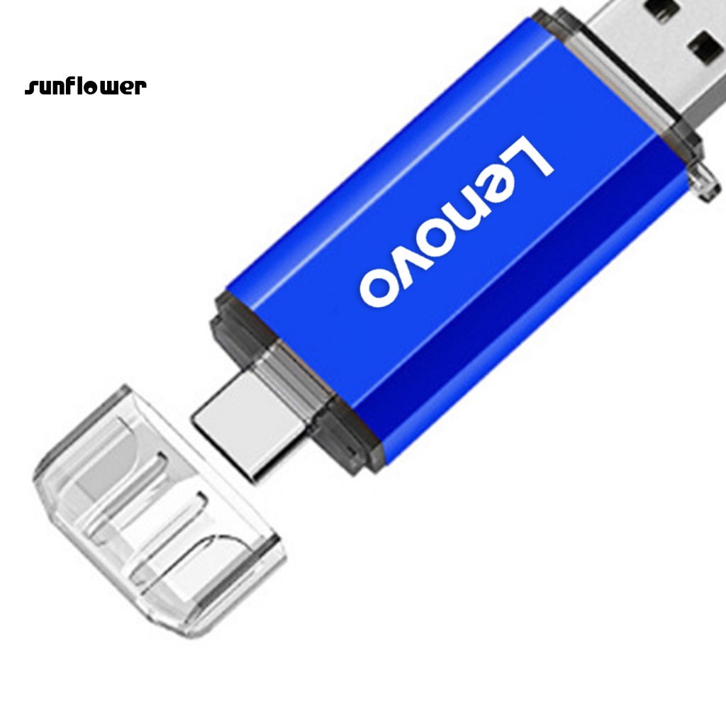 Ổ đĩa flash LENOVO USB Type-C thích hợp cho điện thoại thông minh/ máy tính