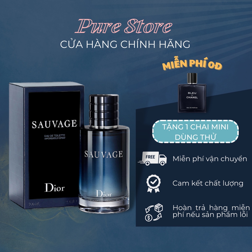 Sauvage Eau De Toilette Vaporisateur Spray Nước Hoa Nam Dior