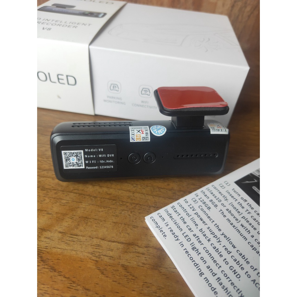 Camera hành trình OLED V8 FullHD 1080p có cảnh báo va chạm lấn làn - Xem Video Trên Điện Thoại Và Màn Hình ANDROID