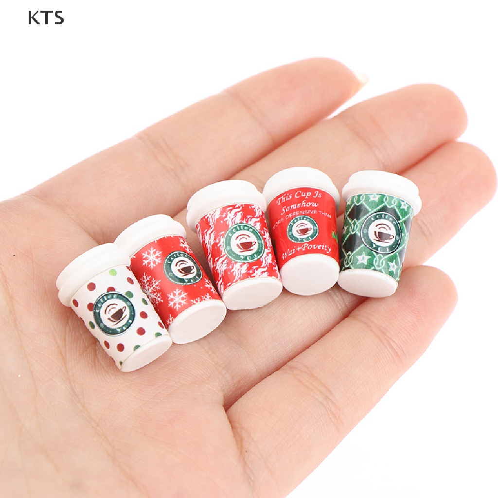 Set 5 Ly Cà Phê Màu Sắc Xinh Xắn Dùng Để Trang Trí Nhà Búp Bê