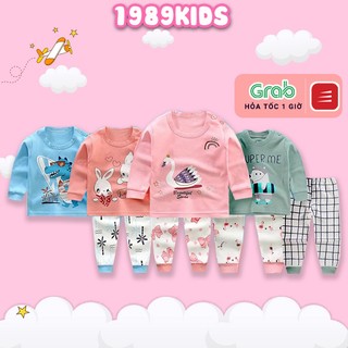 Bộ thu đông cho bé trai bé gái từ 12 tháng đến 7 tuổi đồ bộ set trang phục quần áo trẻ em dài tay chất cotton BTD01