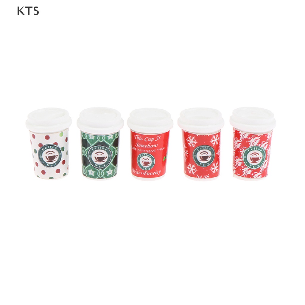 Set 5 Ly Cà Phê Màu Sắc Xinh Xắn Dùng Để Trang Trí Nhà Búp Bê