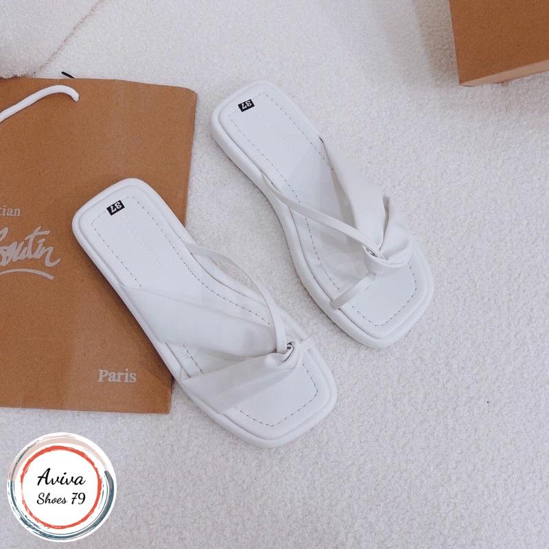 Dép bánh mì xốp bọc kẹp quai chéo xoán siêu xinh hót 2023