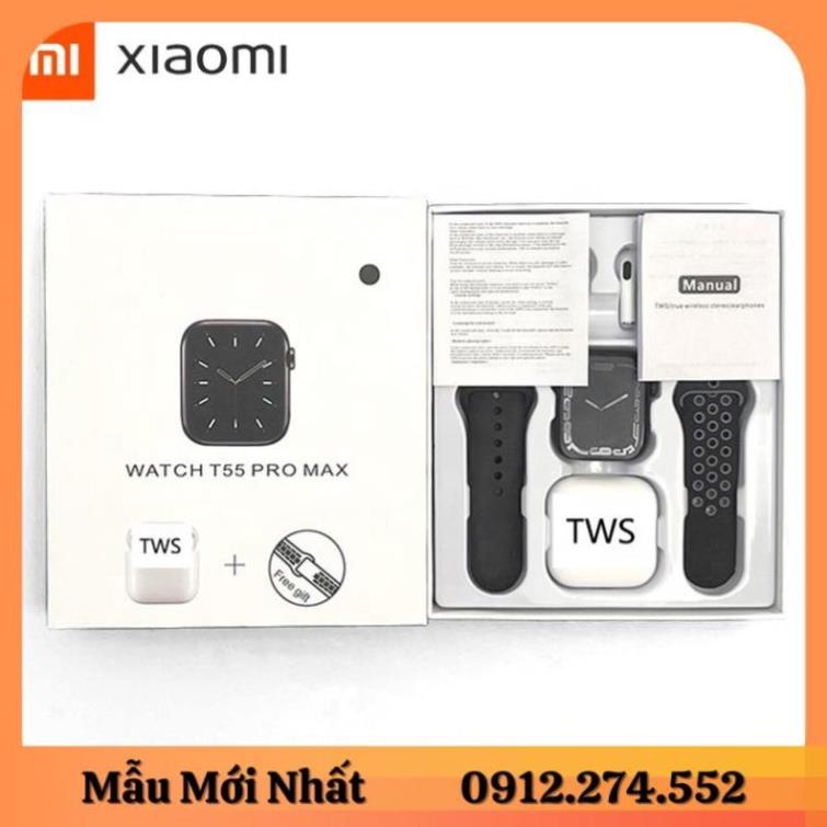 Đồng Hồ Thông Minh 2 Trong 1 2022 xiaomi T55 Pro Max T55 Pro Max Màn Hình 1.71 Inch T55 Pro Max Và Phụ Kiện