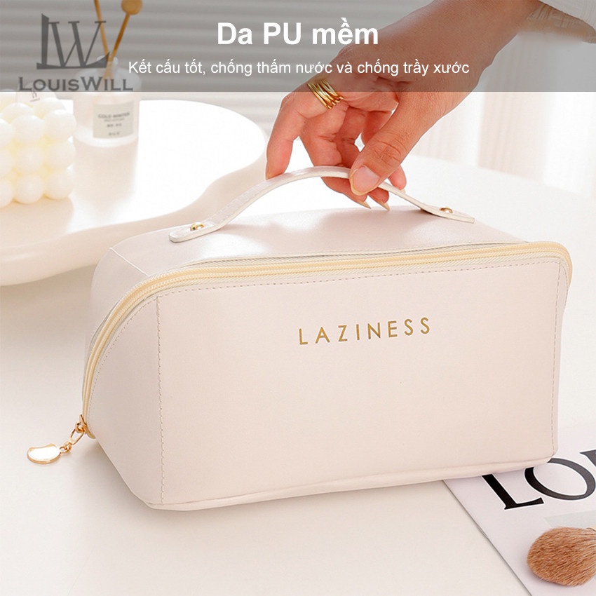 Túi Đựng Mỹ Phẩm Chống Nước LOUISWILL Từ Da PU Jichs THước Xách Tay Thích Hợp Cho DU Lịch