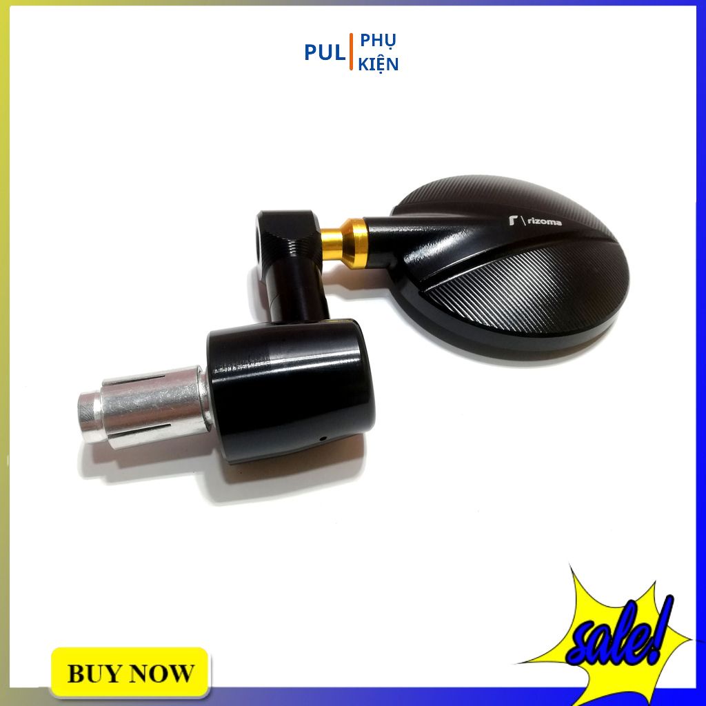 Gương xe máy Rizoma gù tròn nhôm cao cấp cho Wave AB SH SH Mode Airblade...