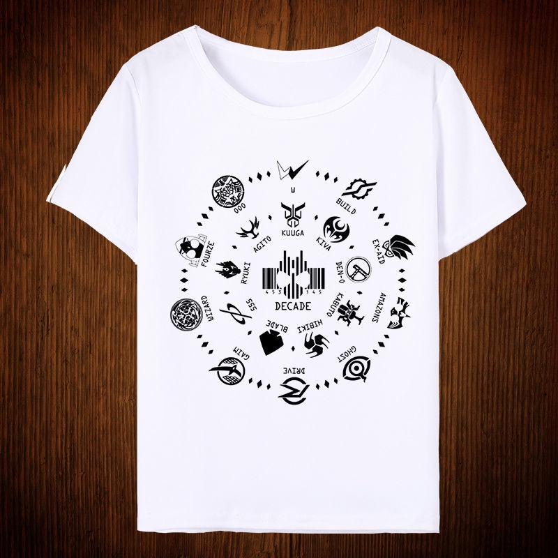 BST Áo Thun Kamen Rider 20th Mẫu áo in logo áo thun trắng