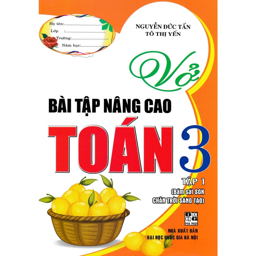 Sách - Vở Bài Tập Nâng Cao Toán Lớp 3 - Tập 1 (Bám Sát SGK Chân Trời Sáng Tạo) - HA