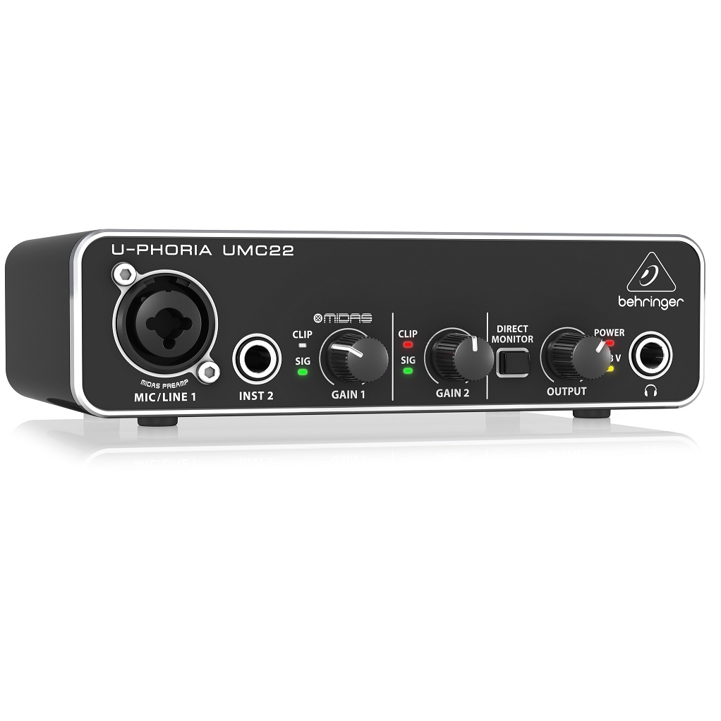 UMC22 USB Audio Interfaces Behringer -Soundcard Audiophile 2x2 USB