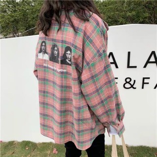 Order Áo sơmi form rộng / Áo sơmi kẻ caro / Áo sơmi in hình ulzzang