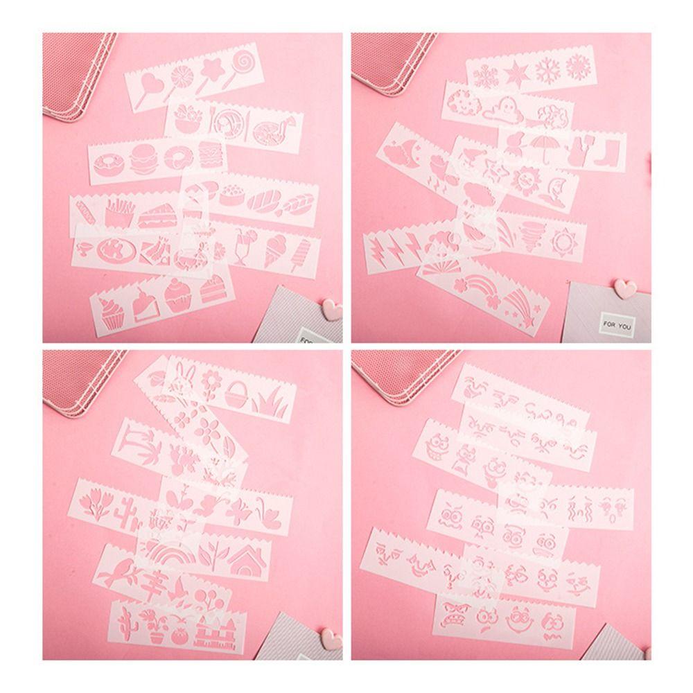 Khuôn Vẽ Trang Trí Sổ Tay / Album Ảnh Cho Bé Hình Chữ Cái Dễ Thương