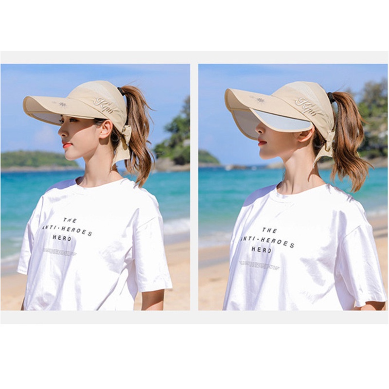 Nón hở chóp vành rộng che nắng cho nữ khi tham gia các hoạt động mùa hè ngoài trời