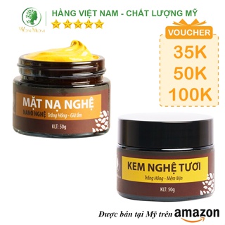 Giảm 50K - Đơn 459K  Bộ dưỡng trắng và đánh bay mụn Wonmom  1 Kem nghệ