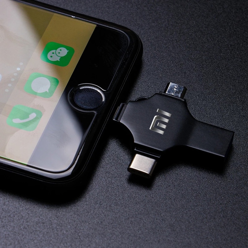 Đầu ĐọC Thẻ Nhớ Xiaomi 4 Trong 1 OTG usb 16gb 32gb 64gb Type-C / i / O / S / usb 1tb 2tb