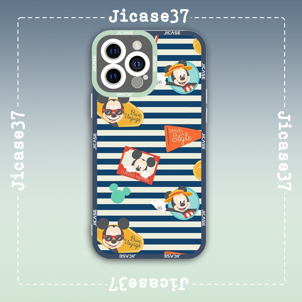 Ốp lưng iphone cạnh vuông Jicase Mickey Mouse Nhân Vật Hoạt Hình Cổ Điển 8plus/x/xs/11/12/pro/max/plus/promax